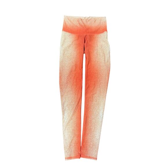 Niyama Sol Pants - Niyama Sol orange and white leggings sz S fitted sexy lightweight yoga activewr